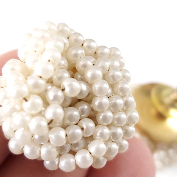 Vintage | Chunky Pearl Statement Earrings - Picture 4 of 7